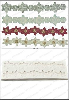 Picture of XMAS LACE BORDERS SILICONE MOULD
